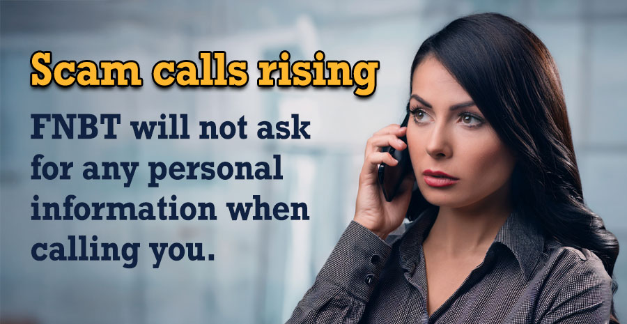 woman on phone being scammed